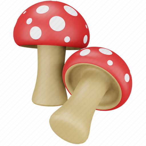 Mushroom, vegetable, food, fresh, fungus, shitake 3D illustration - Download on Iconfinder