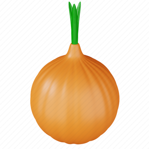 Onion, vegetable, food, fresh, cooking, ingredient 3D illustration - Download on Iconfinder