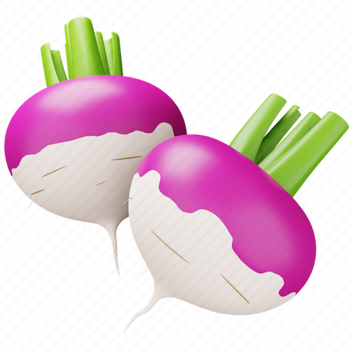 Turnip, vegetable, food, fresh, healthy, root, garden 3D illustration - Download on Iconfinder