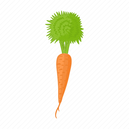 Carrot, cartoon, food, healthy, organic, vegetable, vegetarian icon - Download on Iconfinder