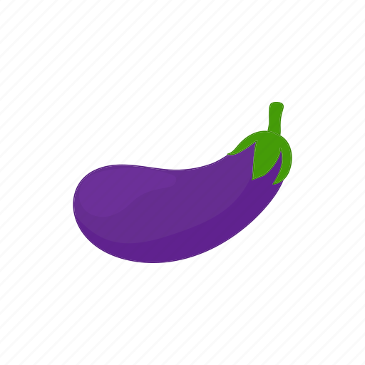 Cartoon, eggplant, fresh, organic, ripe, vegetable, vegetarian icon - Download on Iconfinder