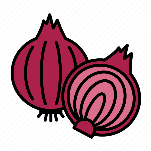 Vegetable, bulb vegetables, food, sweet onion, onion, organic, red onion icon - Download on Iconfinder