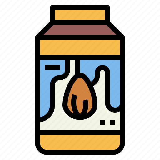 Almond, box, drink, milk icon - Download on Iconfinder