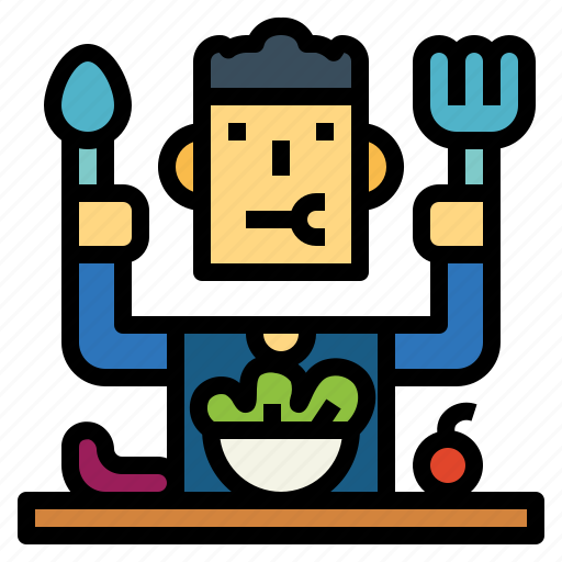 Eating, fork, spoon, vegetable, vegetarian icon - Download on Iconfinder