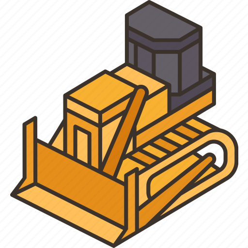 Bulldozer, excavator, shovel, machinery, construction icon - Download on Iconfinder