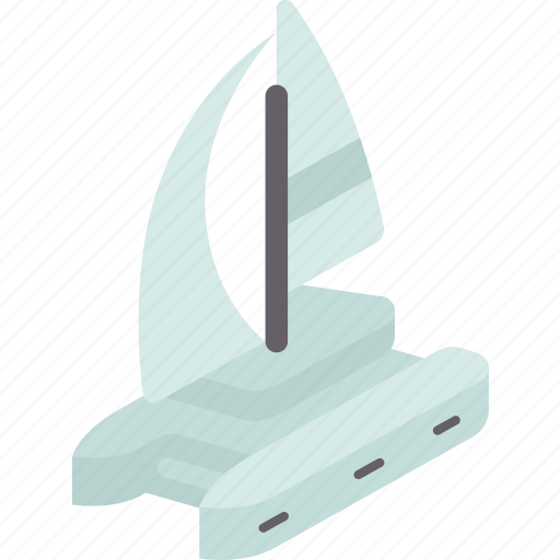 Catamaran, sailing, boat, marina, vacation icon - Download on Iconfinder