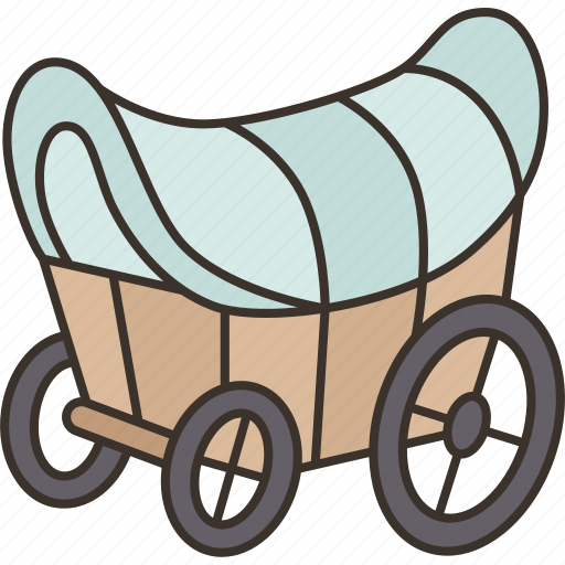 Wagon, conestoga, carriage, wheels, vintage icon - Download on Iconfinder