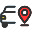 car, location, map, pin, navigation