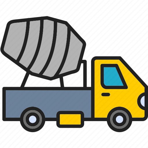 Cement, truck, bulk, construction, transport, unit, 2 icon - Download on Iconfinder