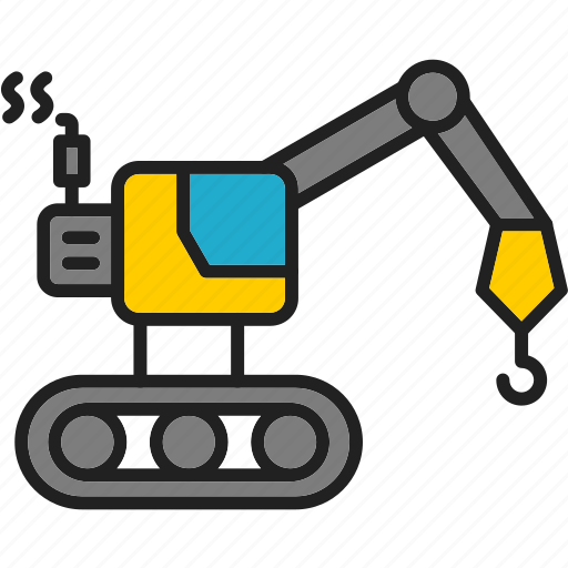 Crane, evacuator, towing, truck, construction icon - Download on Iconfinder