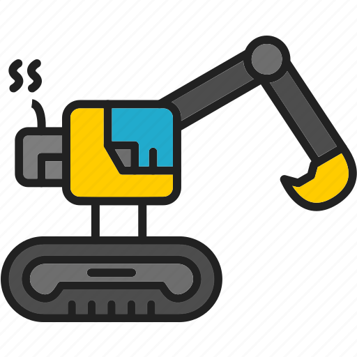 Digger, caterpillar, construction, excavator, industrial icon - Download on Iconfinder