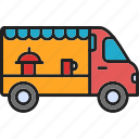 food, truck, car, delivery, fast, street, van