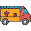 food, truck, car, delivery, fast, street, van 