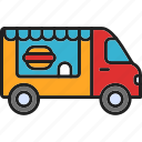 food, truck, commerce, fast, restaurant, transport