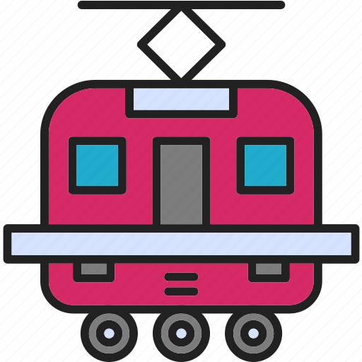 Tram, tramway, train, retro icon - Download on Iconfinder