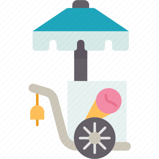 Ice, cream, push, cart, dessert icon - Download on Iconfinder