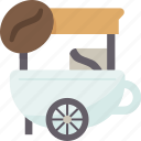coffee, cart, espresso, beverage, cafe