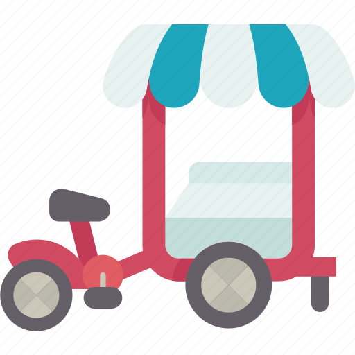 Tricycle, cart, vendor, stall, mobile icon - Download on Iconfinder