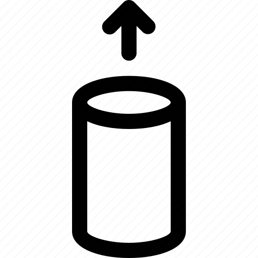 Cylinder, empty, lift, move, reveal, uplift icon - Download on Iconfinder