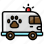 ambulance, car, veterinary, pet, vehicle, transportation 