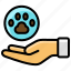 animal, hand, paw, veterinary, animal care, pet care 