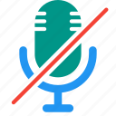 audio, microphone, no, recorder, sound
