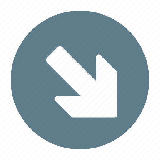 Arrow, bottom, direction, down, move, right icon - Download on Iconfinder