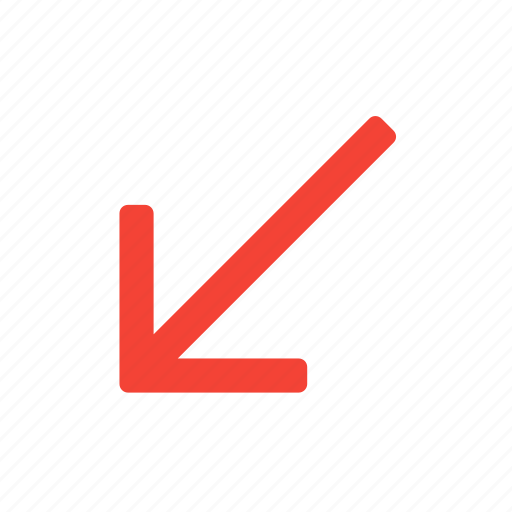 Arrow, bottom, direction, down, left, move icon - Download on Iconfinder