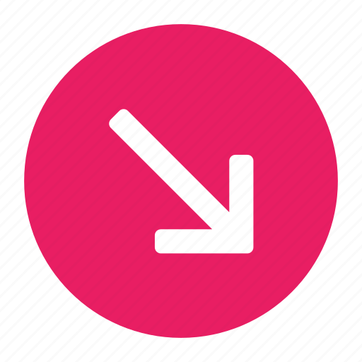 Arrow, bottom, direction, down, move, right icon - Download on Iconfinder