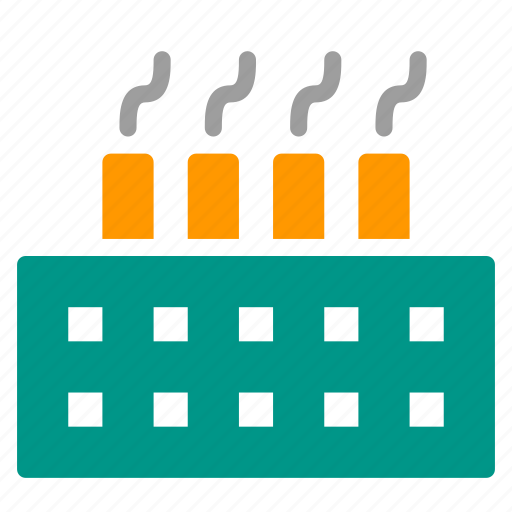 Building, company, factory, manufacture, pollute icon - Download on Iconfinder