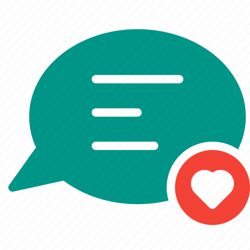 Bubble, chat, conversation, favorite, heart, message, talk icon - Download on Iconfinder