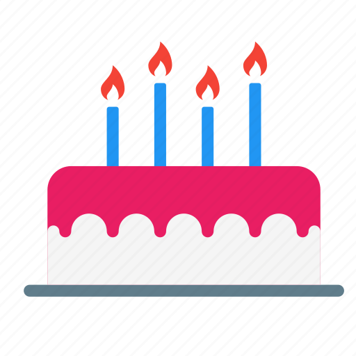 Birthday, cake, candle, dessert, food, sweet icon - Download on Iconfinder