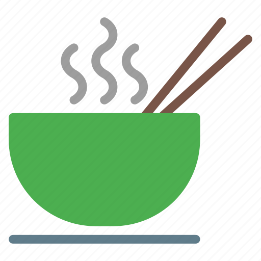 Bowl, chopstick, eat, food, hot, noodle, soup icon - Download on Iconfinder