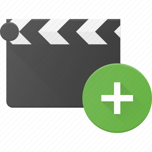 Add, clapper, clip, cut, movie icon - Download on Iconfinder