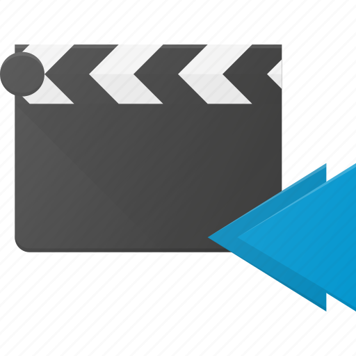 Backward, clapper, clip, cut, movie icon - Download on Iconfinder