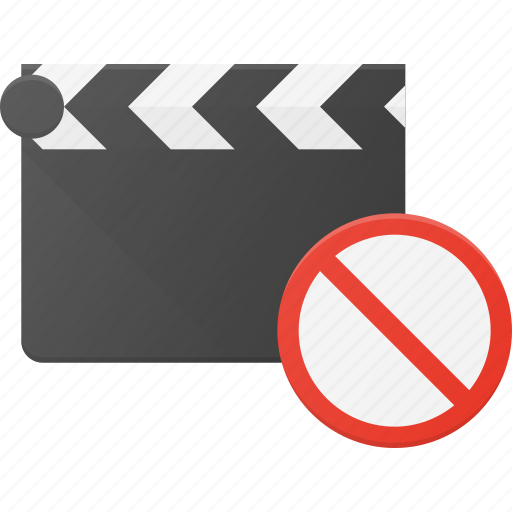 Clapper, clip, cut, disable, movie icon - Download on Iconfinder