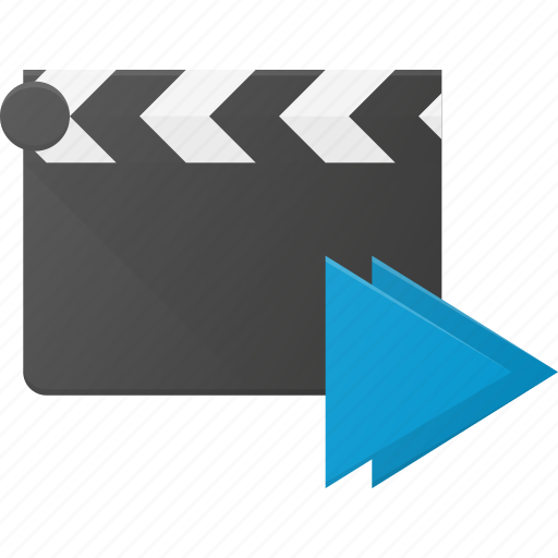 Clapper, clip, cut, forward, movie icon - Download on Iconfinder