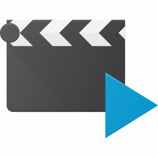 Clapper, clip, cut, movie, play icon - Download on Iconfinder