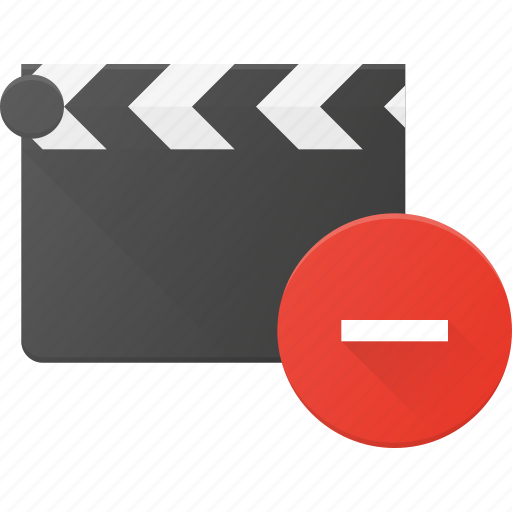 Clapper, clip, cut, movie, remove icon - Download on Iconfinder
