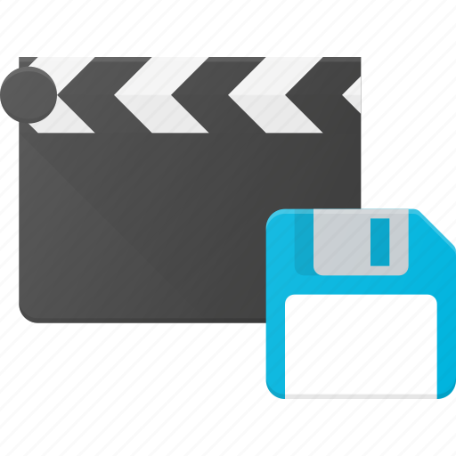 Clapper, clip, cut, movie, save icon - Download on Iconfinder
