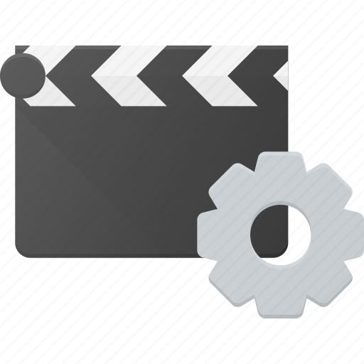 Clapper, clip, cut, movie, settings icon - Download on Iconfinder