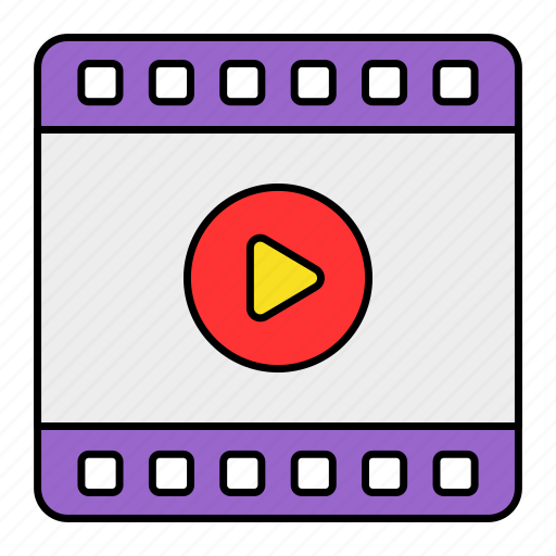 Video, multimedia, video blog, cuts, clips, play button icon - Download on Iconfinder