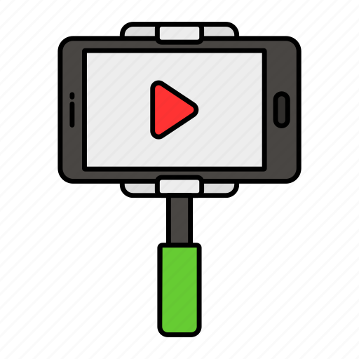 Professional, mobile, selfie stick, smartphone, handheld, recording icon - Download on Iconfinder