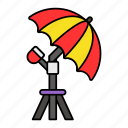 reflector, umbrella, reflective, photography, stand
