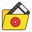 video blog, folder, reel, vlogs, clips, cuts, video 
