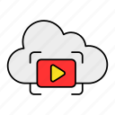 cloud, video storage, database, video, clips, movie