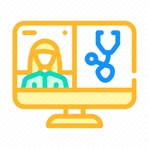 Video, conference, doctor, communication, business, consultation icon - Download on Iconfinder