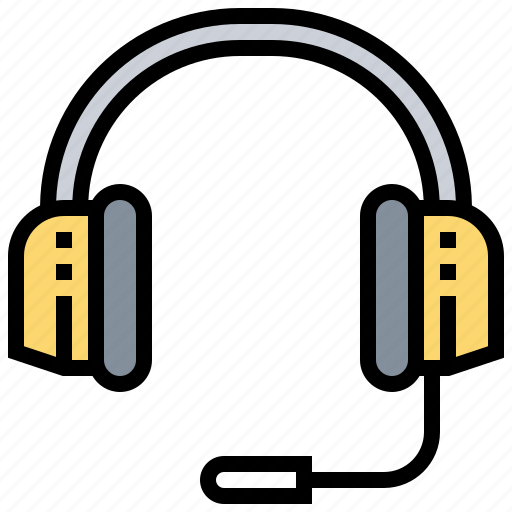 Communication, entertainment, headphones, headset, microphone icon - Download on Iconfinder