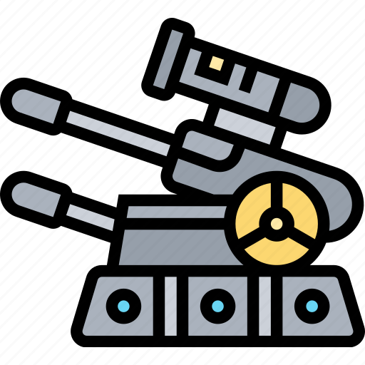 Cannon, flak, gun, artillery, war icon - Download on Iconfinder