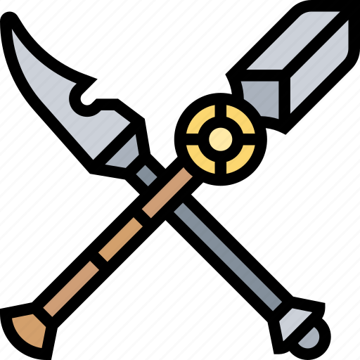 Glaive, polearm, blade, weapon, battle icon - Download on Iconfinder